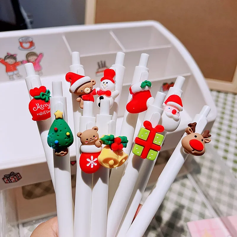 36pcs  Christmas press pen student gifts pen gifts cute press brush questions good-looking pen learning gifts wholesale B