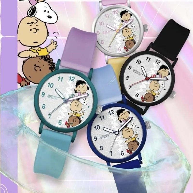 New Snoopy animation peripheral cartoon student watch boys fashion trend college style versatile girl kawaii y2k watch gift