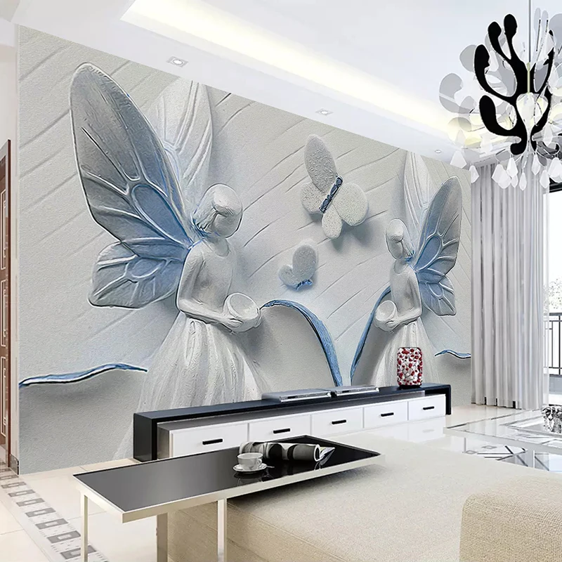 Customized Mural 3D character Butterfly Fairy Photo Wallpaper Living Room TV Sofa Bedroom Background wall bedroom restaurant 8d