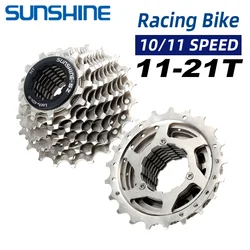 Sunshine Racing Bike Cassette 11S 11-21T Bicycle 10S K7 Road Bikes Ratchet 11 speed Freewheel 10V Chain KMC X10 X11 Chain Racing