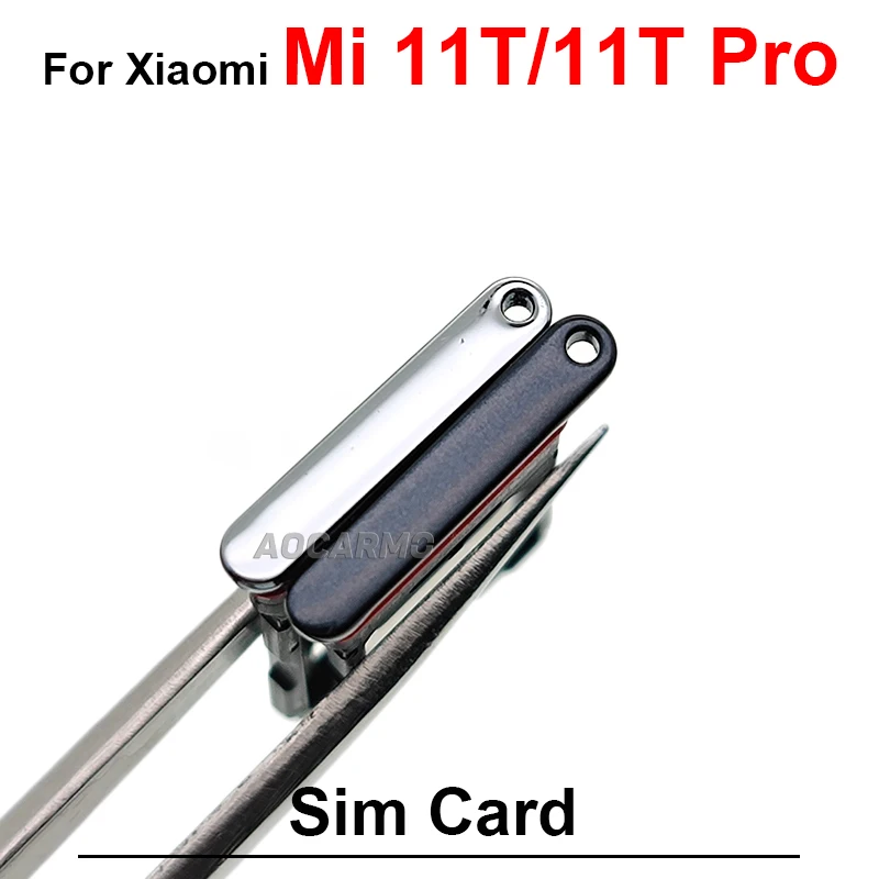 Dual Sim Card Sim Tray Holder Socket Slot Repair Replacement Parts For Xiaomi 11T Mi 11T Pro