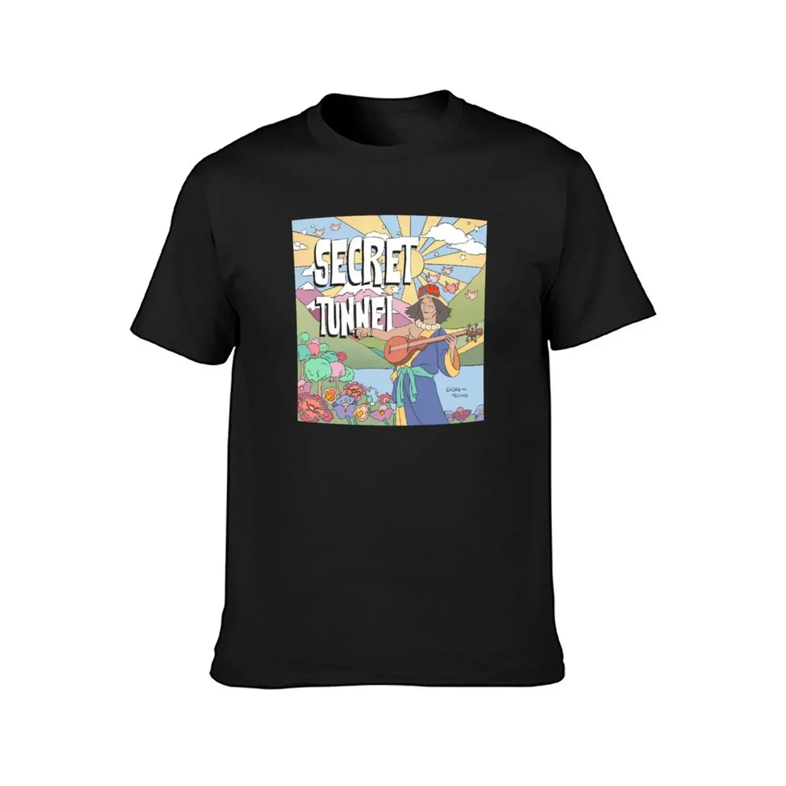 Secret Tunnel by Chong and the Nomads Album Cover T-Shirt vintage anime shirt rapper graphic tees Blouse mens designer t shirt