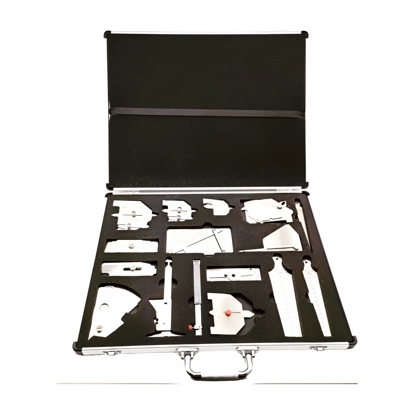 16pcs Stainless Steel Welding Gauge Kit Ulnar Welder Template Seam Gage Test Inspection Soldering Ruler Tool Set for Welding
