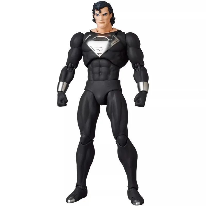 Authentic Spot Medicom Toy Mafex 150 Black Superman Returns Superman's Death Can Be Made with Hands Model Gift Movies Multiverse