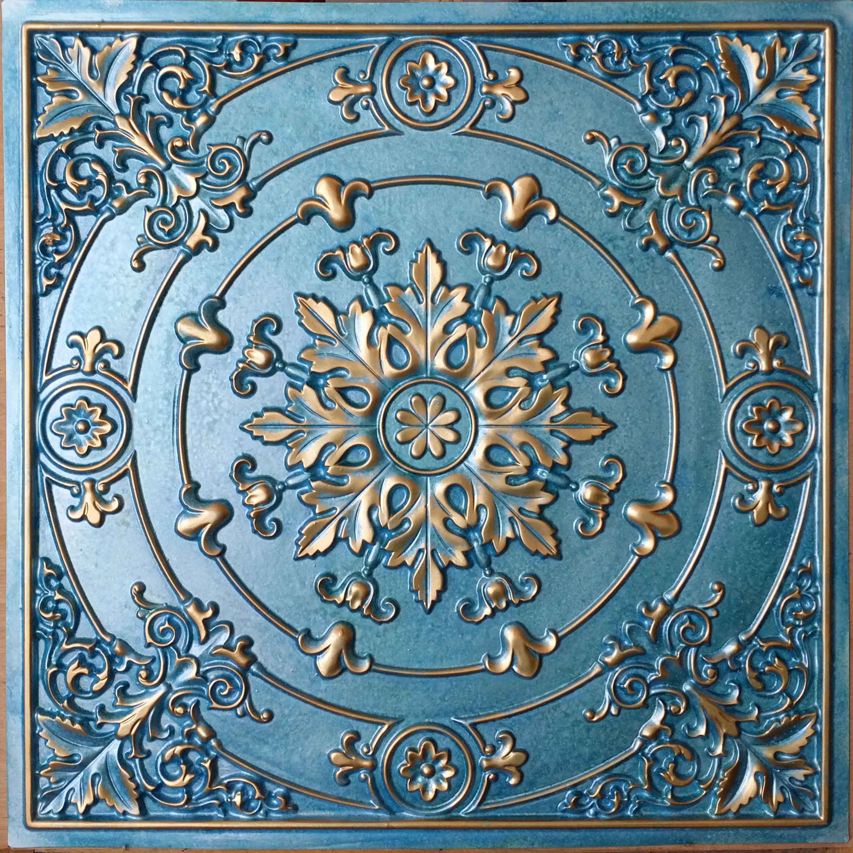 Decorative fancy tiles, Emboss interior wall panel, for Nightclub PL18 cyan gold 10pcs/lot