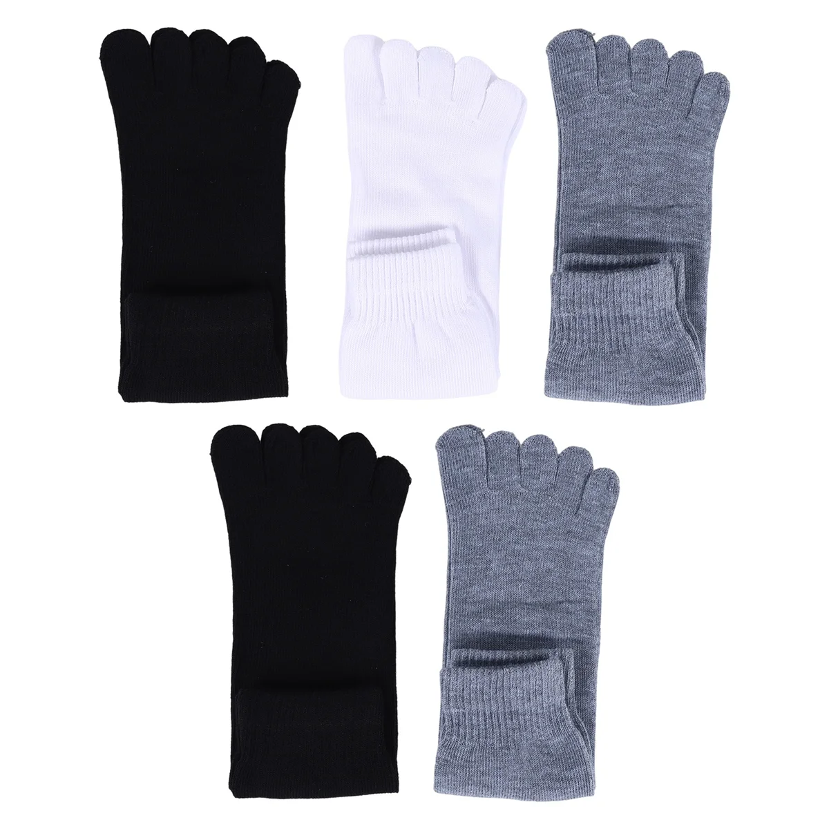 FZFZ 5 쌍 남성용 다섯 개의 별도의 발가락 발가락 양말 편안한 면