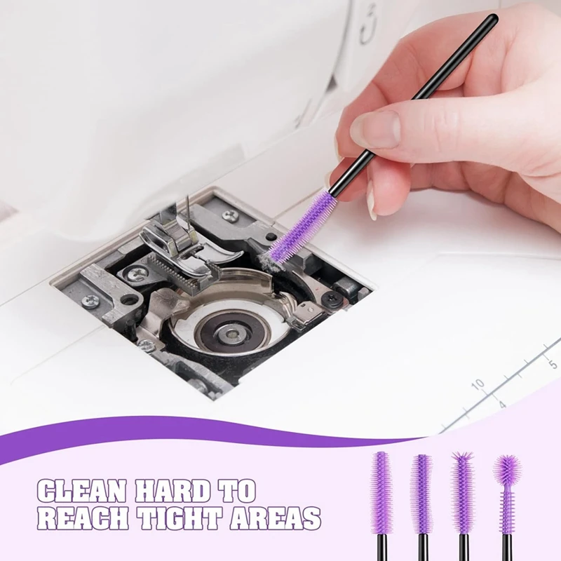 

20 Pcs Cranny Sewing Machine Cleaning Brushes, Reusable Silicone Bristles Cleaning Brushes for Sewing Machine Internal-A51M