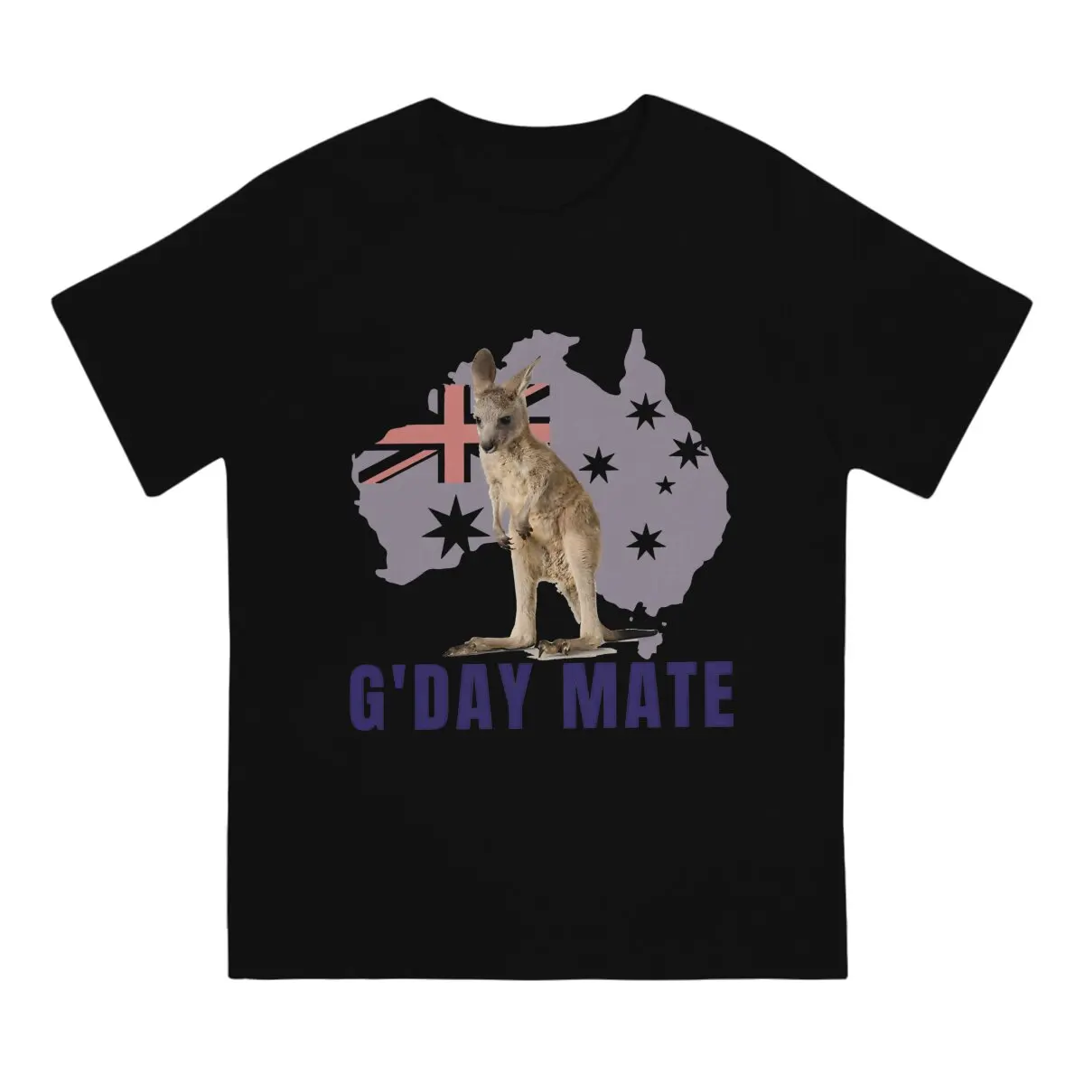 Gday Day O Neck TShirt Australian Kangaroo Classic Polyester T Shirt Men Clothes Individuality