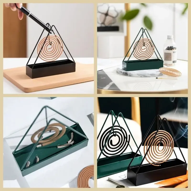 

Iron Triangle Hanging Mosquito Coil Rack Multifunctional Incense Tray Household Anti-Slip Mosquito Repellent Hanging Tank