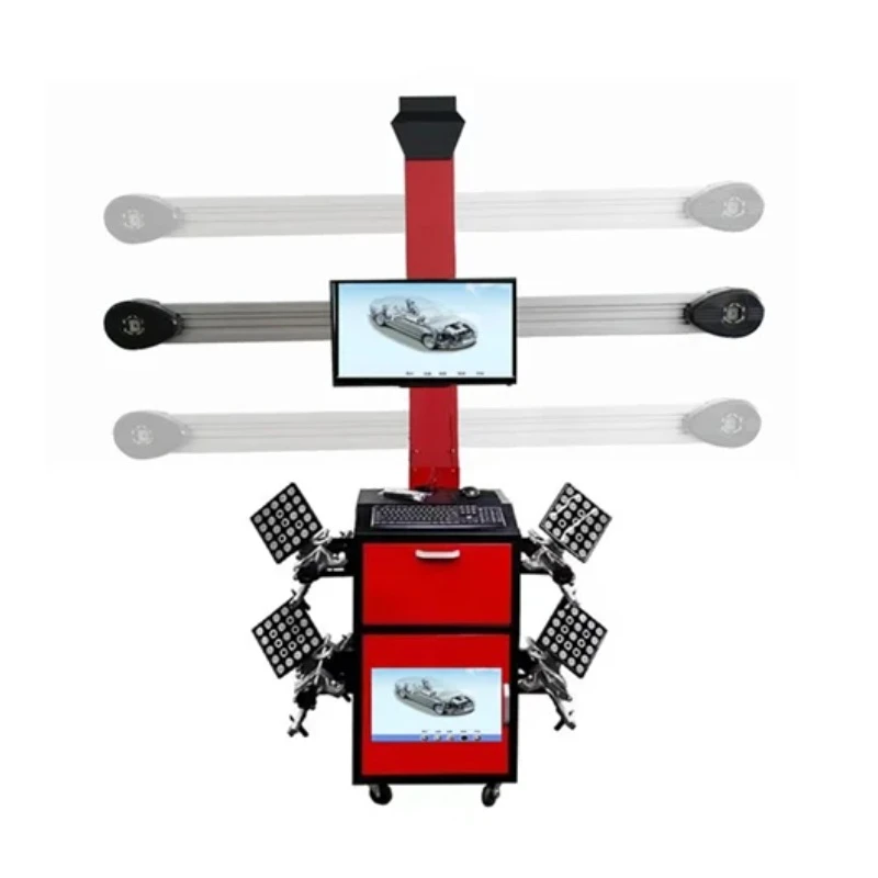 Auto Tracking 3D Four Wheel Alignment with 1.2m 4T Mobile Scissor Car Lift Combo 3D Wheel Alignment Machine