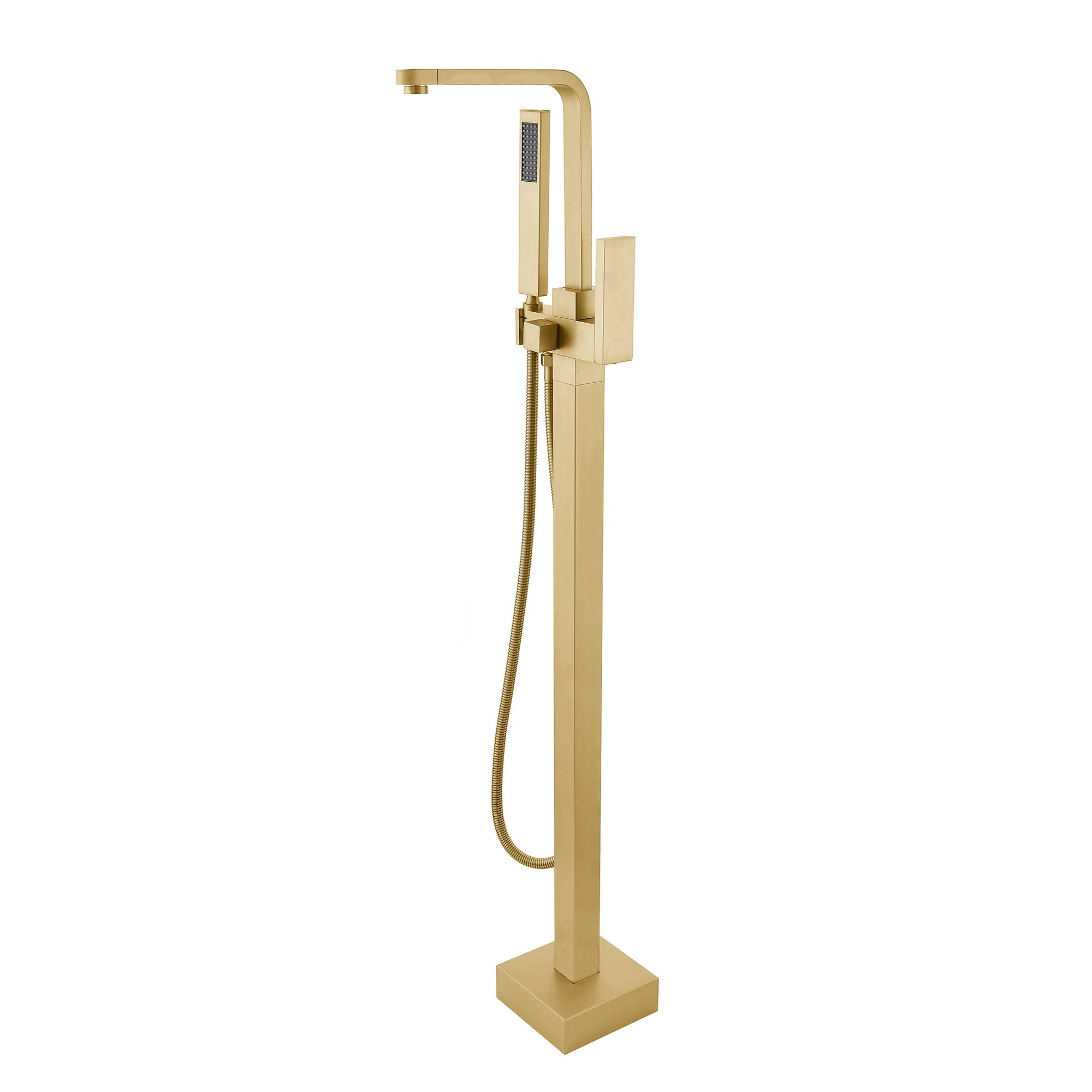 Standing Bathtub Shower Handheld Filler Tub Mixer Tap Faucet Floor Mounted Bathtub Faucet