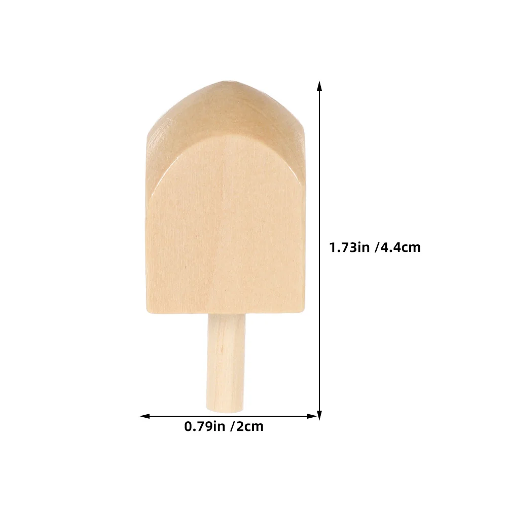 10Pcs Wooden Dreidels Blank Unfinished DIY Spinning Tops Hanukkah Decorations Painting Set Dreidels for Adults