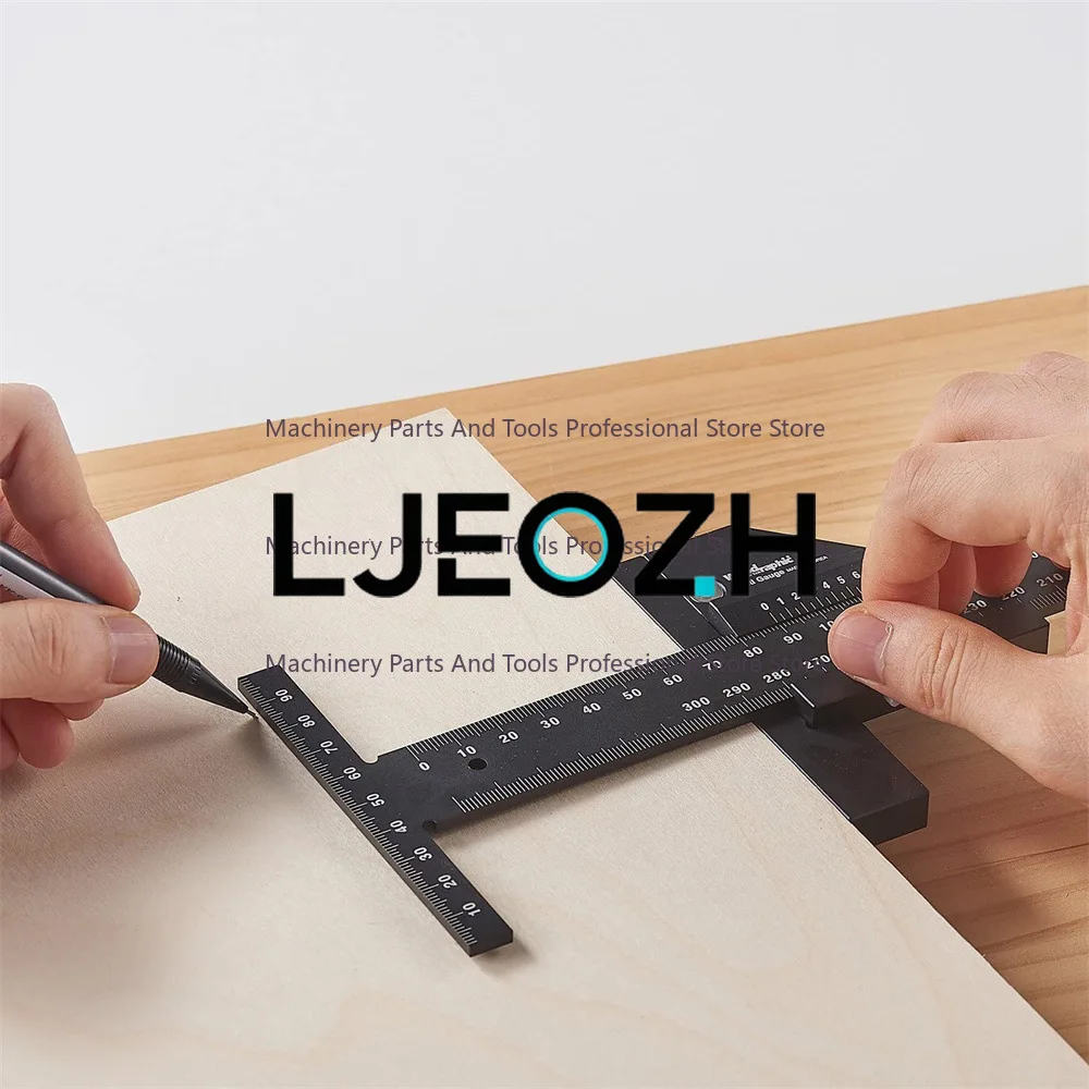 Woodworking Multifunctional Scribing Ruler Aluminum Alloy T-Ruler