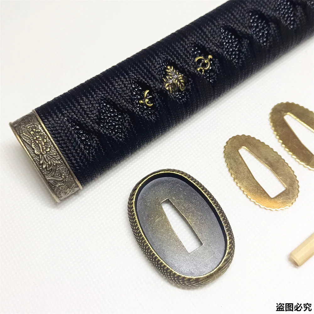 A Set Japanee Wakizashi Katana Sword Parts Tsuka Alloy Tsuba Fuchi Menuki Kashira Habaki Seppas Fittings