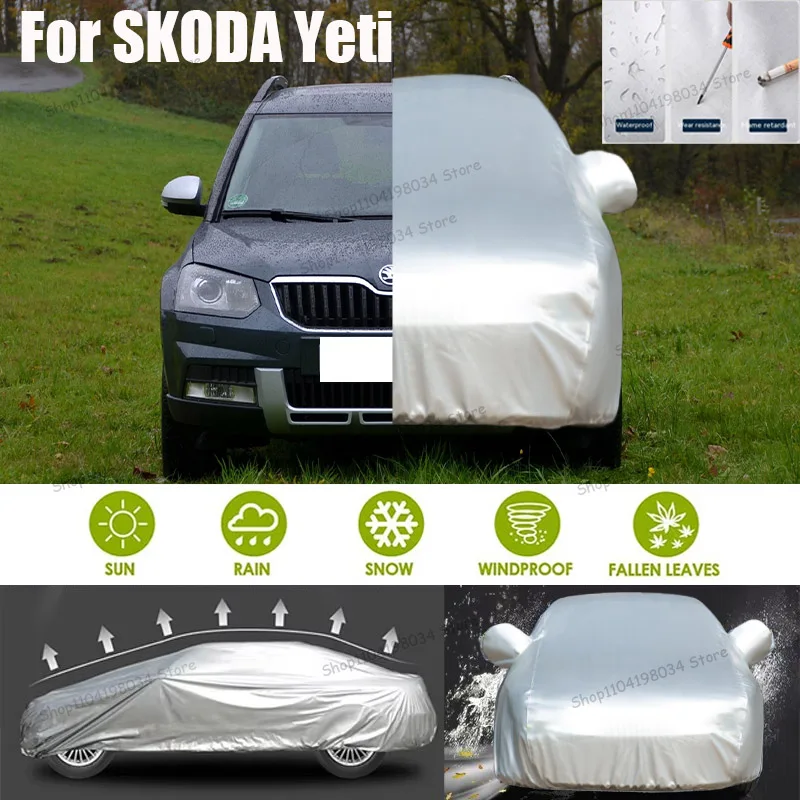 

For SKODA Yeti Auto Anti snow Anti dust Sunscreen Anti-uv Anti peeling paint And Anti Rainwater 210t car cover Car cover