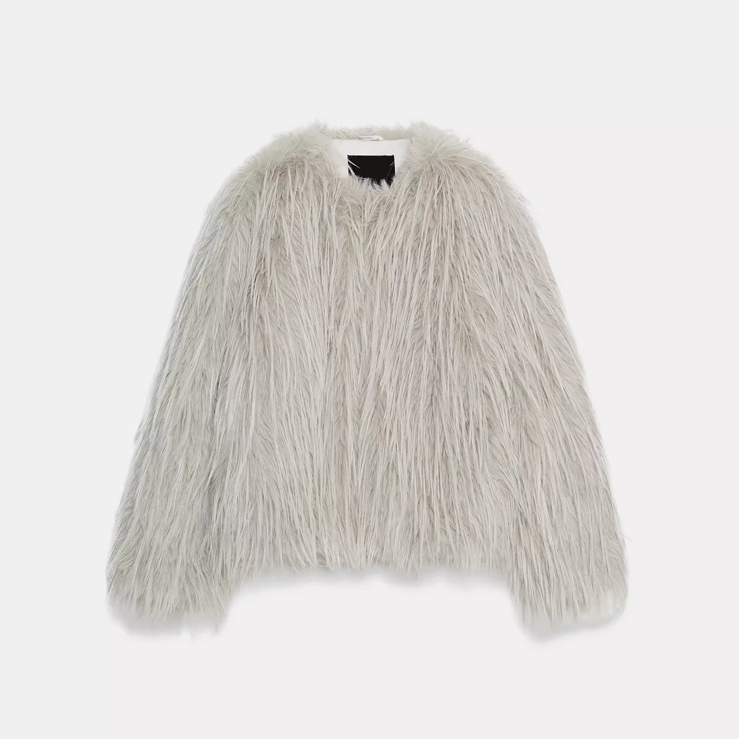 

Ele Women's Sle Artificial Fur Effect Coat Autumn New Arrival Faionable Quilted Polyester Fiber ort Length Coat