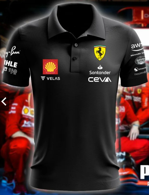 2024Scuderia SF F1 driver's sportswear men's and women's shirts casual oversized racing suit quick drying training suit