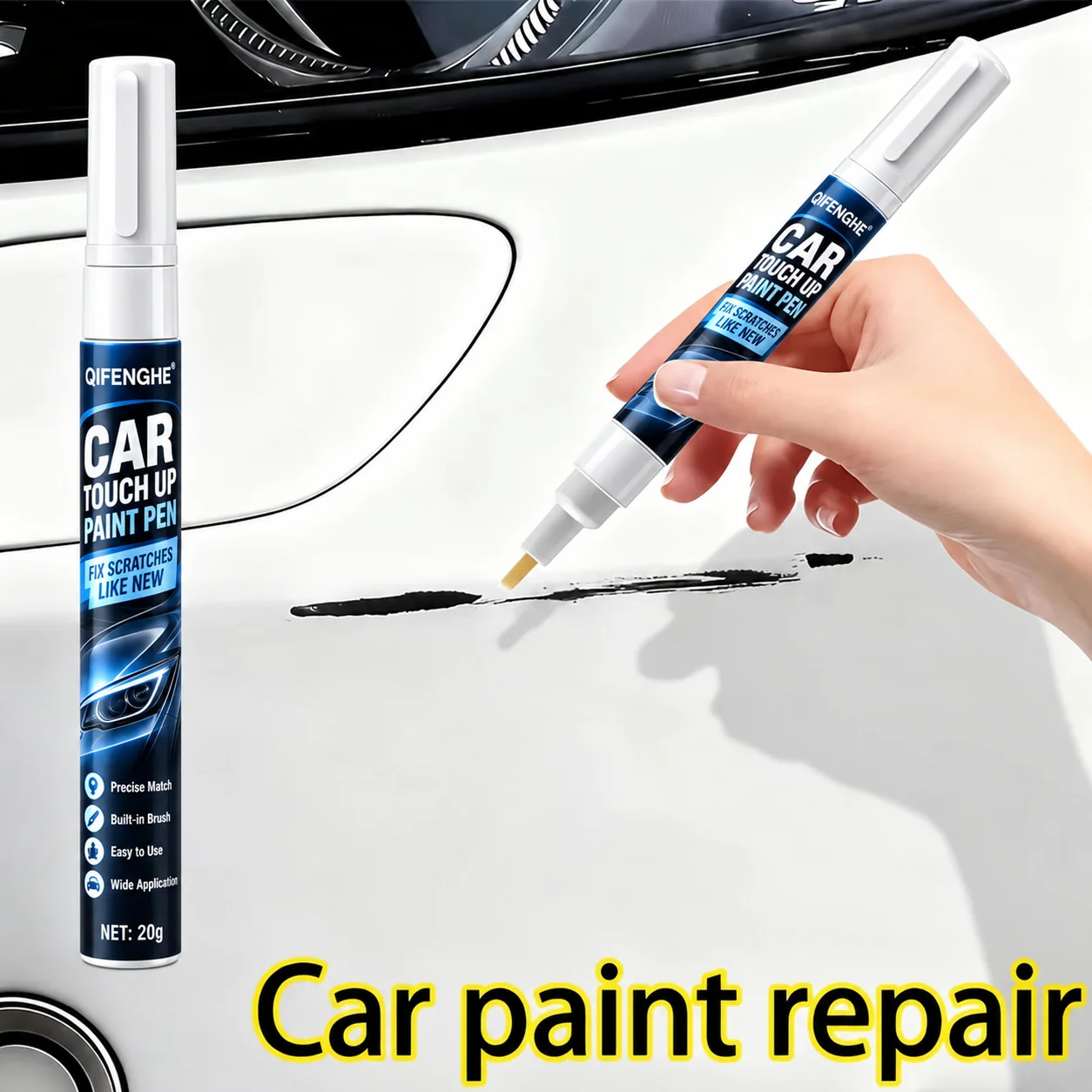Car paint scratch repair pen, luggage helmet, badminton racket, universal, durable and long-lasting refurbishment
