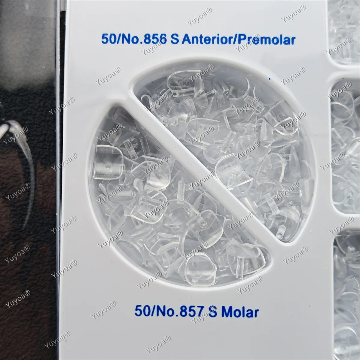 1set Sterilizable Dental Transparent Cervical Matrices Kits 275pcs Matrice + 2pcs Handle Dentist Resin Filling Materials