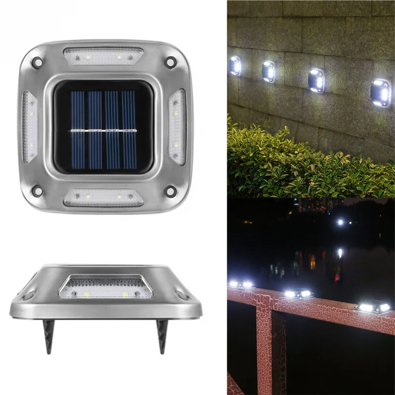 Solar Driveway Lights Garden Lights IP65 Waterproof LED Solar Wall Lights Buried Lights Outdoor Camping Warning Step Lights