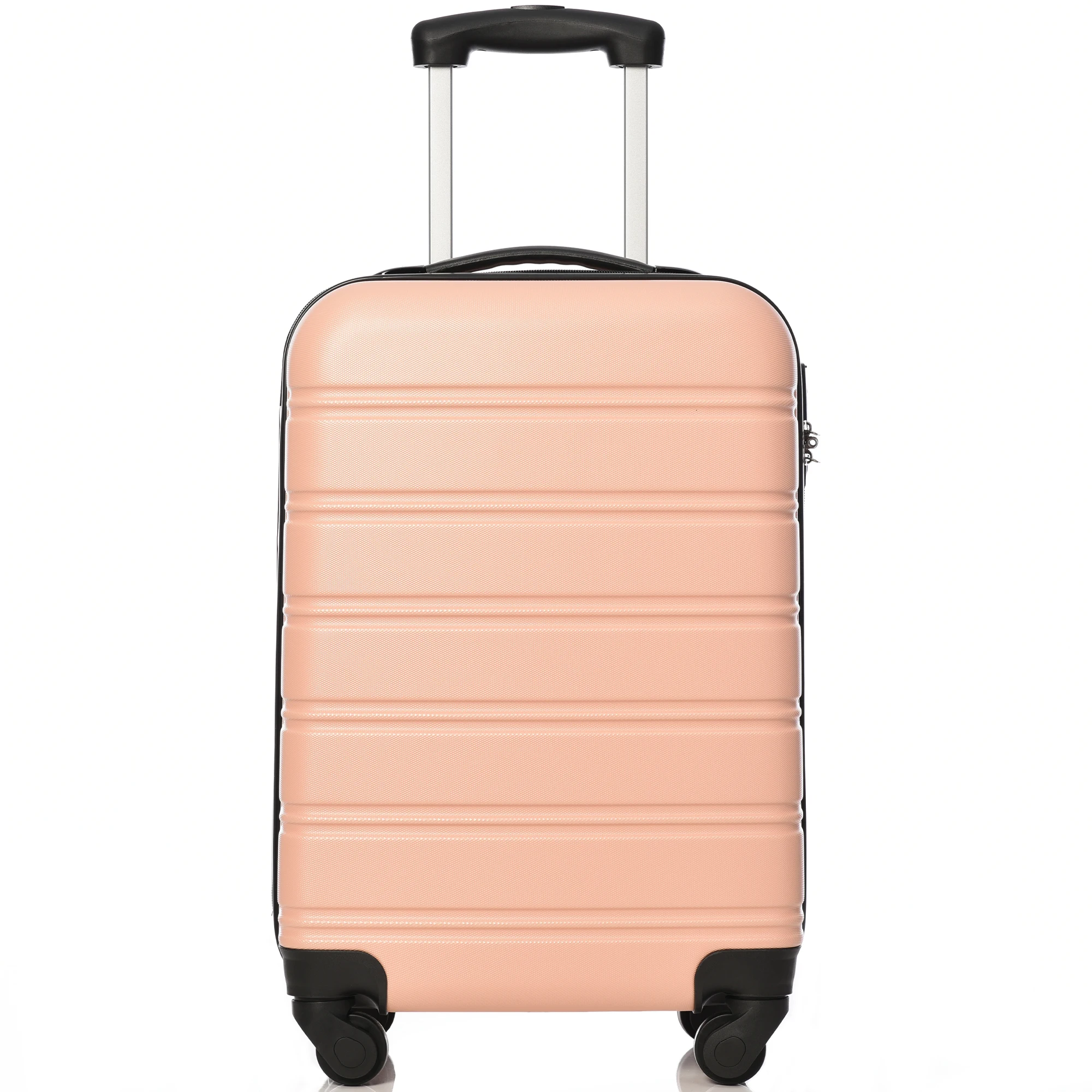 VSOGA Hardshell Suitcase suitcase hand luggage 4 Rolls ABS Material 55x36x22.5 Pink