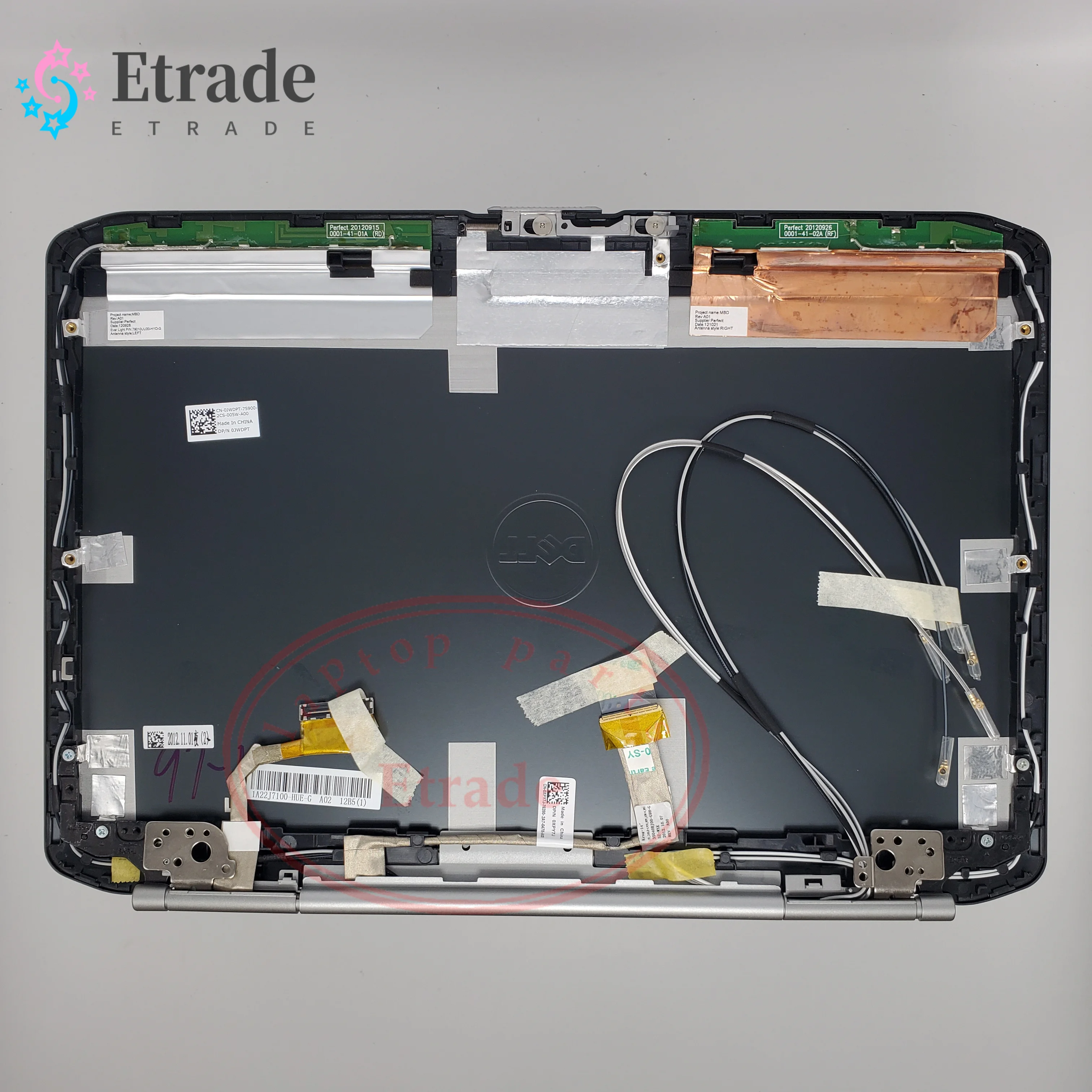 New Original For Dell Latitude E5420 Laptop LCD Back Cover With Cable Hinges Rear Lid JWDPT 0JWDPT