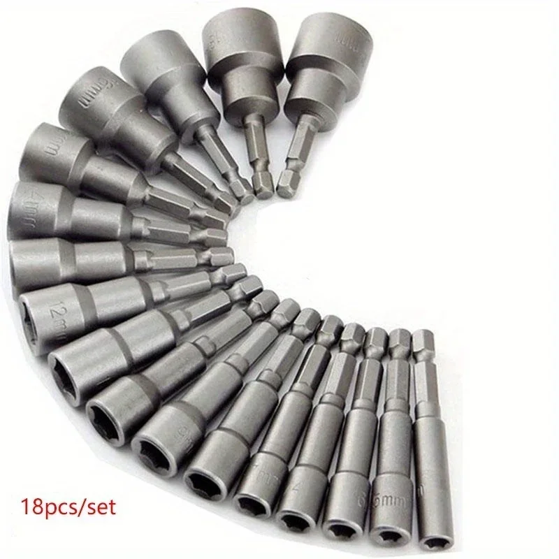 

Набор шестигранных головок и гаек, 18 шт., 5–13 мм - отвертки из хром-ванадиевой стали для домашних проектов DIY