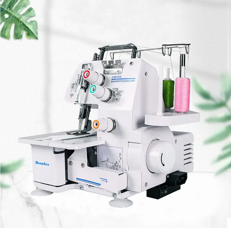 Rosatex 757s 122w Household Double Needle 1300 Sti Three-Thread Interlock Sewing Machine