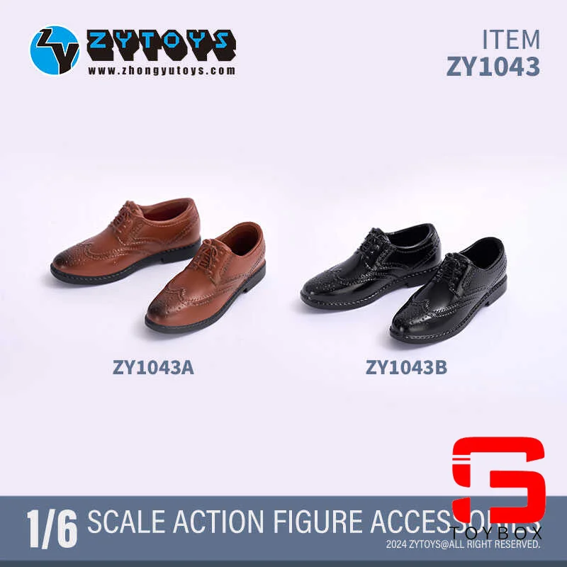 Auf Lager zytoys zy1042 zy1043 männliche Business-Lederschuhe im Maßstab 1/6 hohle Schuhe Modell fit 12 ''Soldat Action figur Körper