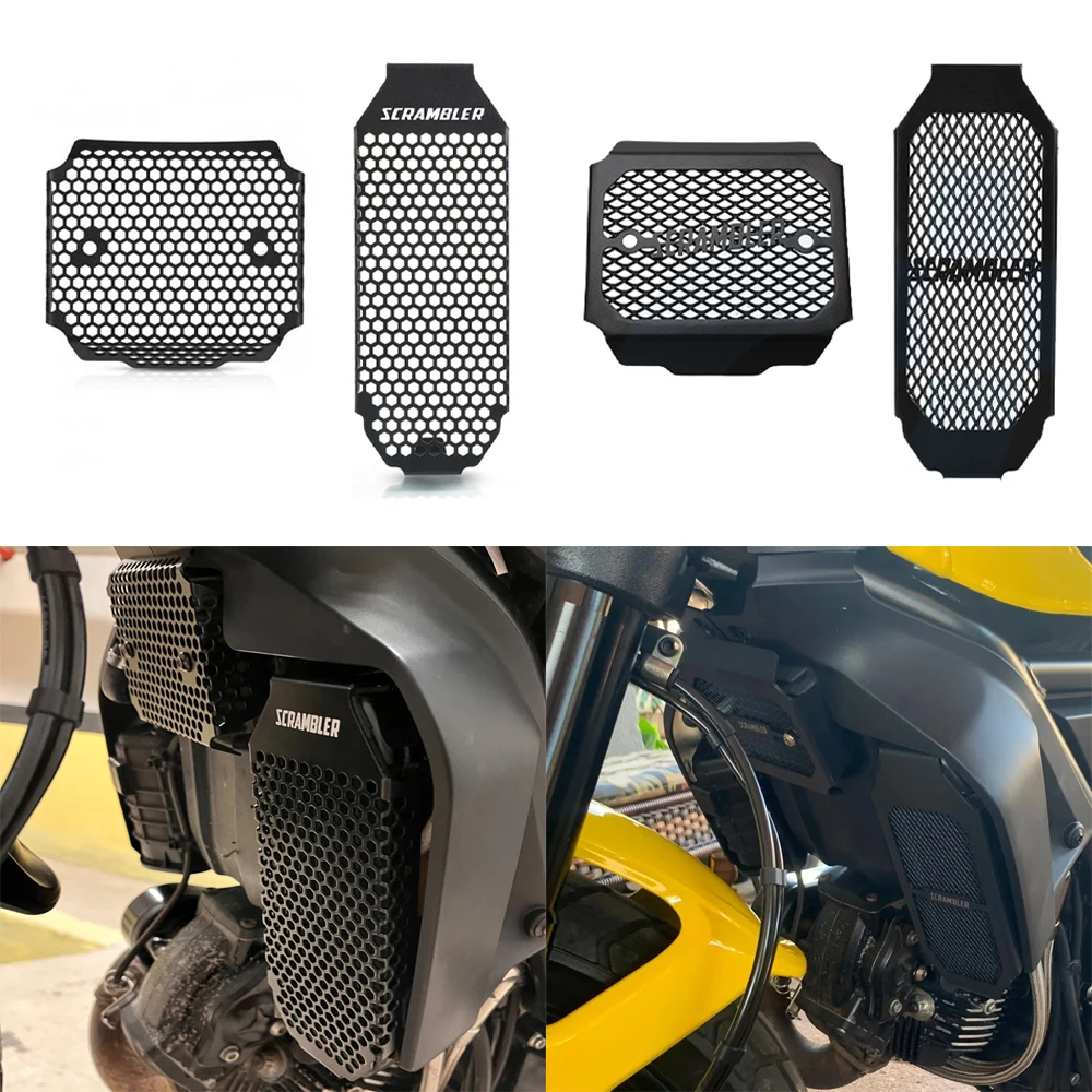 For Ducati Scrambler 800 Scrambler800 2015 - 2026 Oil Cooler Guard Voltage Regulator Rectifier Cover Grille Protector Protection