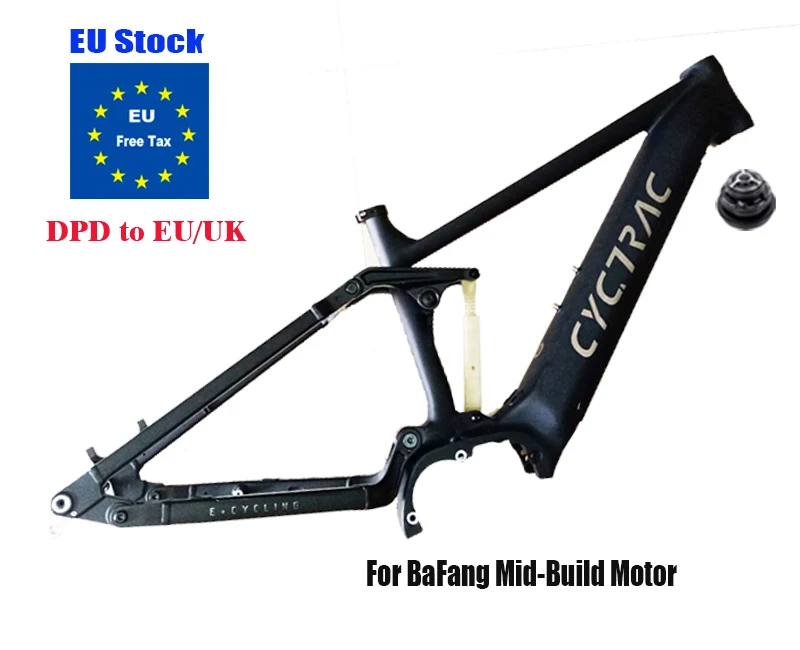 

Electric Mid-Drive MTB Frameset EM6 Soft Tail Full Suspension Cycling Track Boost 12x148mm 29/27.5er AM DH EU Stock Inner Cable