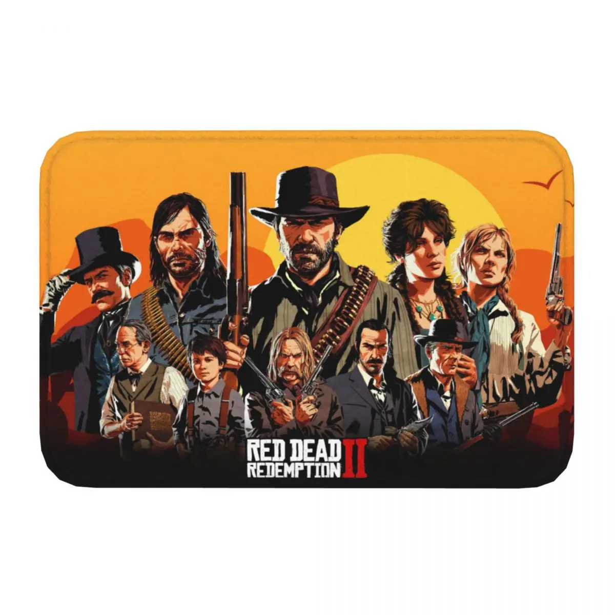 Red Dead Redemption John Marston Game Non-slip Doormat Characters Bath Kitchen Mat Outdoor Carpet Indoor Pattern Decor