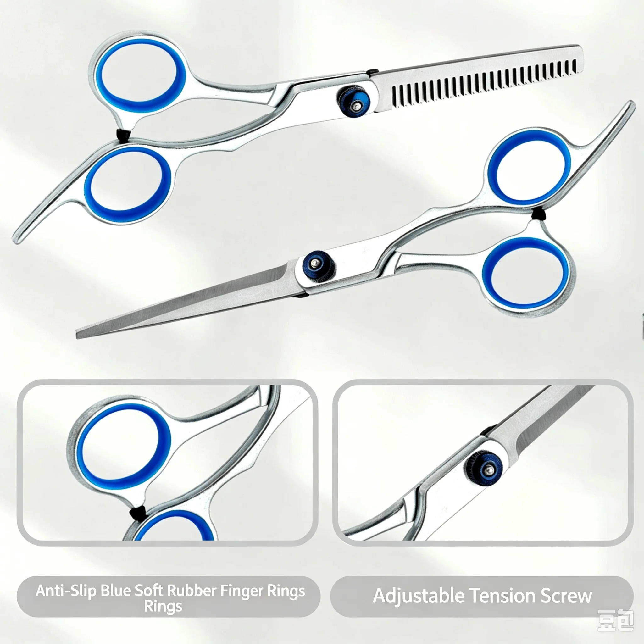 Professional Pet Grooming Scissors Kit-Safe Stainless Steel Tools for Dogs Cats-Perfect for Trimming Shaping And Styling Pet