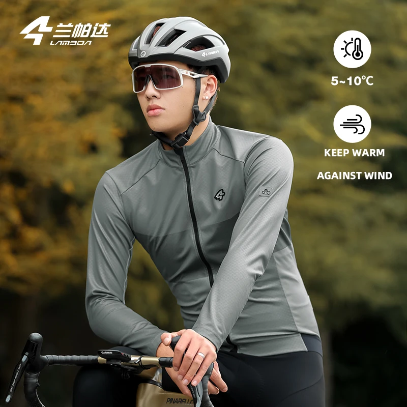 Lameda Men's Windproof Lightweight Durable Cycling Jacket 3‑layer Fleece Warm Outerwear For Mtb Road Bike Bicycle Sports
