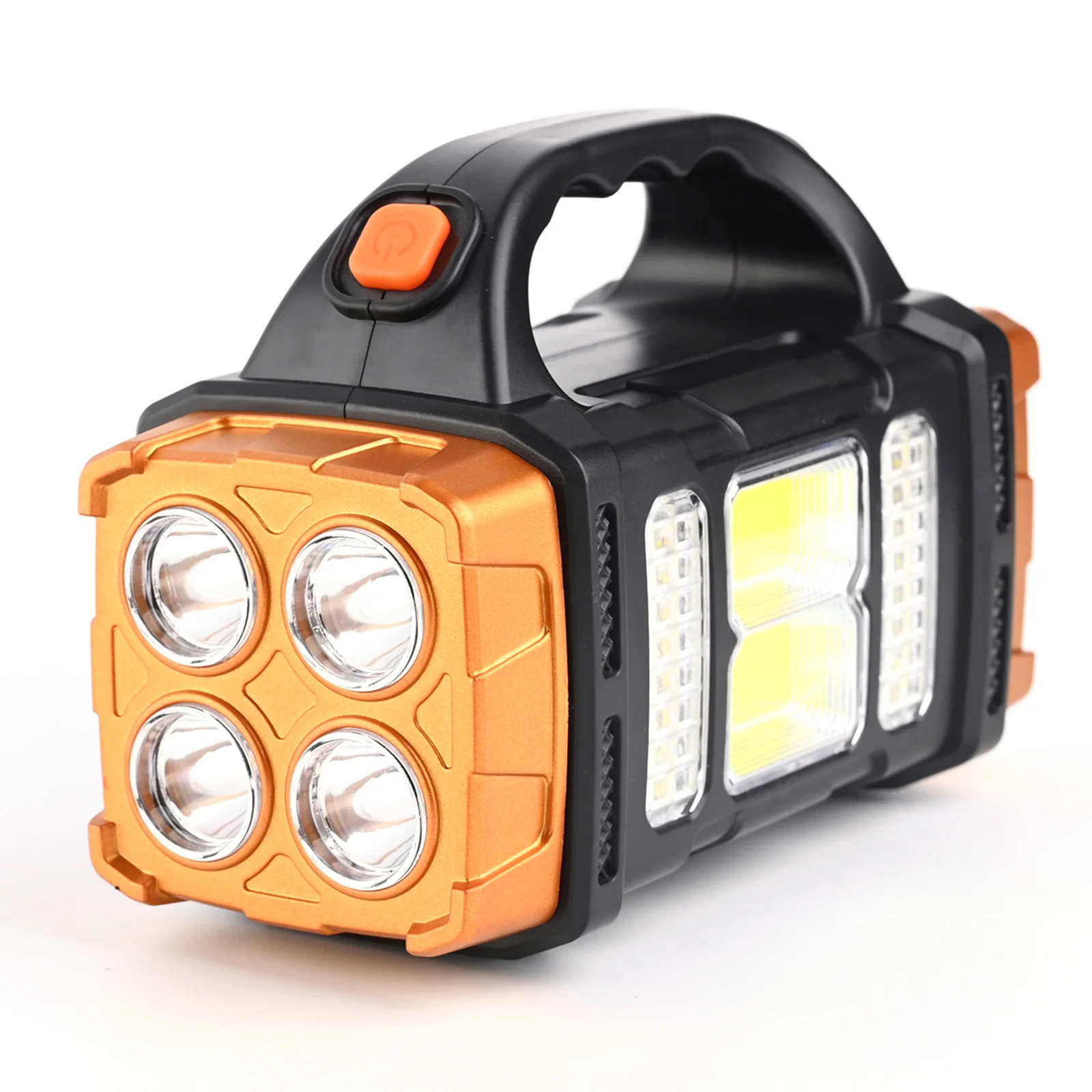 Camping Light Non-slip Solar Strong Light Torch Power Bank Night Fishing Flashlights 4 Light Source Modes Lighting Equipment