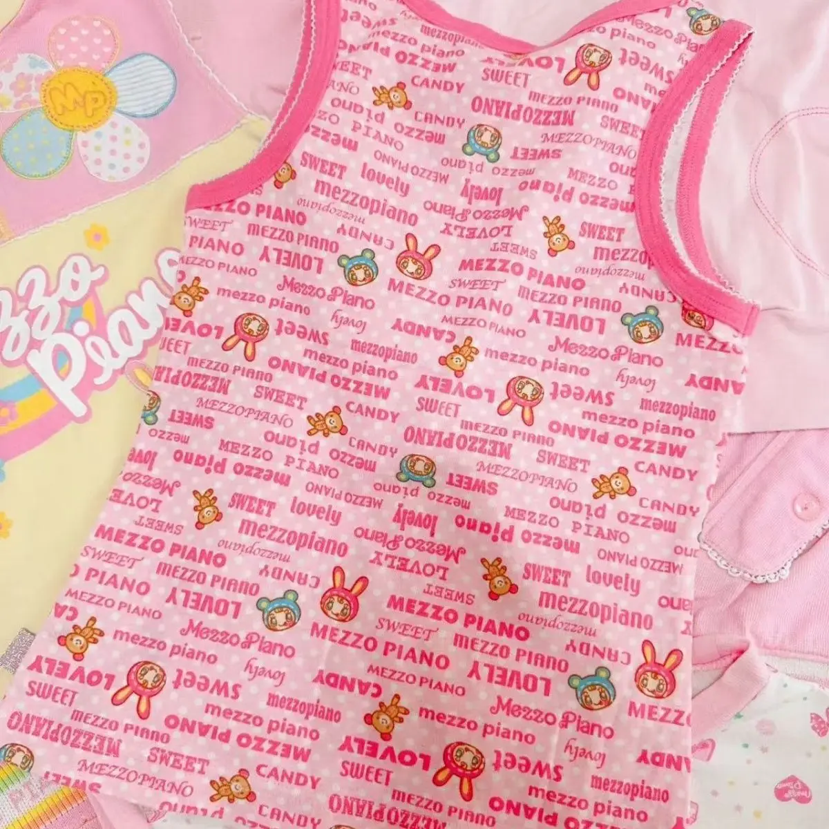 Ricamo Mezzo giapponese Mp stampato carino figlia abbigliamento estate dolce ragazza tutto fiammifero gilet senza maniche magliette grafiche Y2k