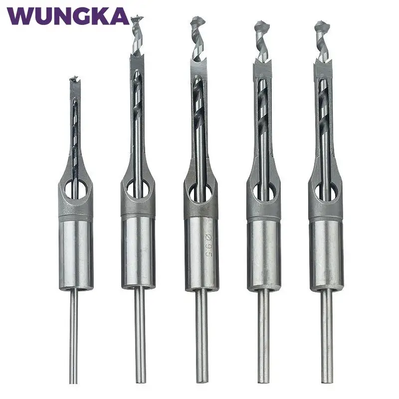 1Pc 6-16mm HSS Square hole drill Woodworking Drill Tools Auger Mortising Chisel Set DIY Furniture