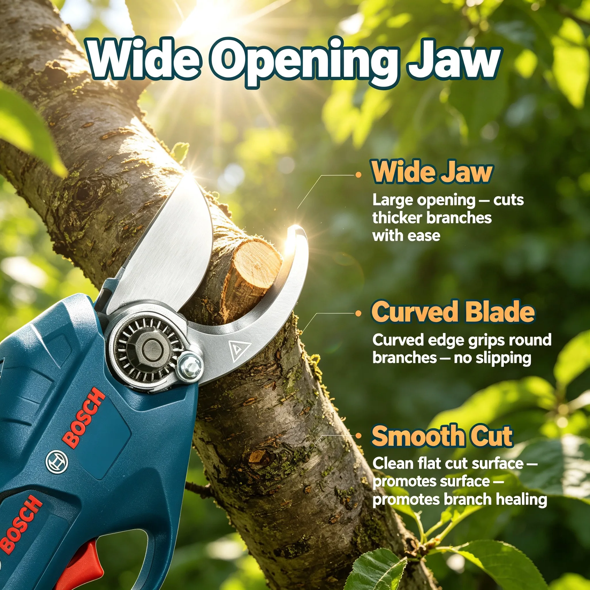 Bosch Pro Pruner Cordless Pruning Shears 12V Rechargable Electric Pruning Shears Electric Scissors Cordless Cutter Power Tool