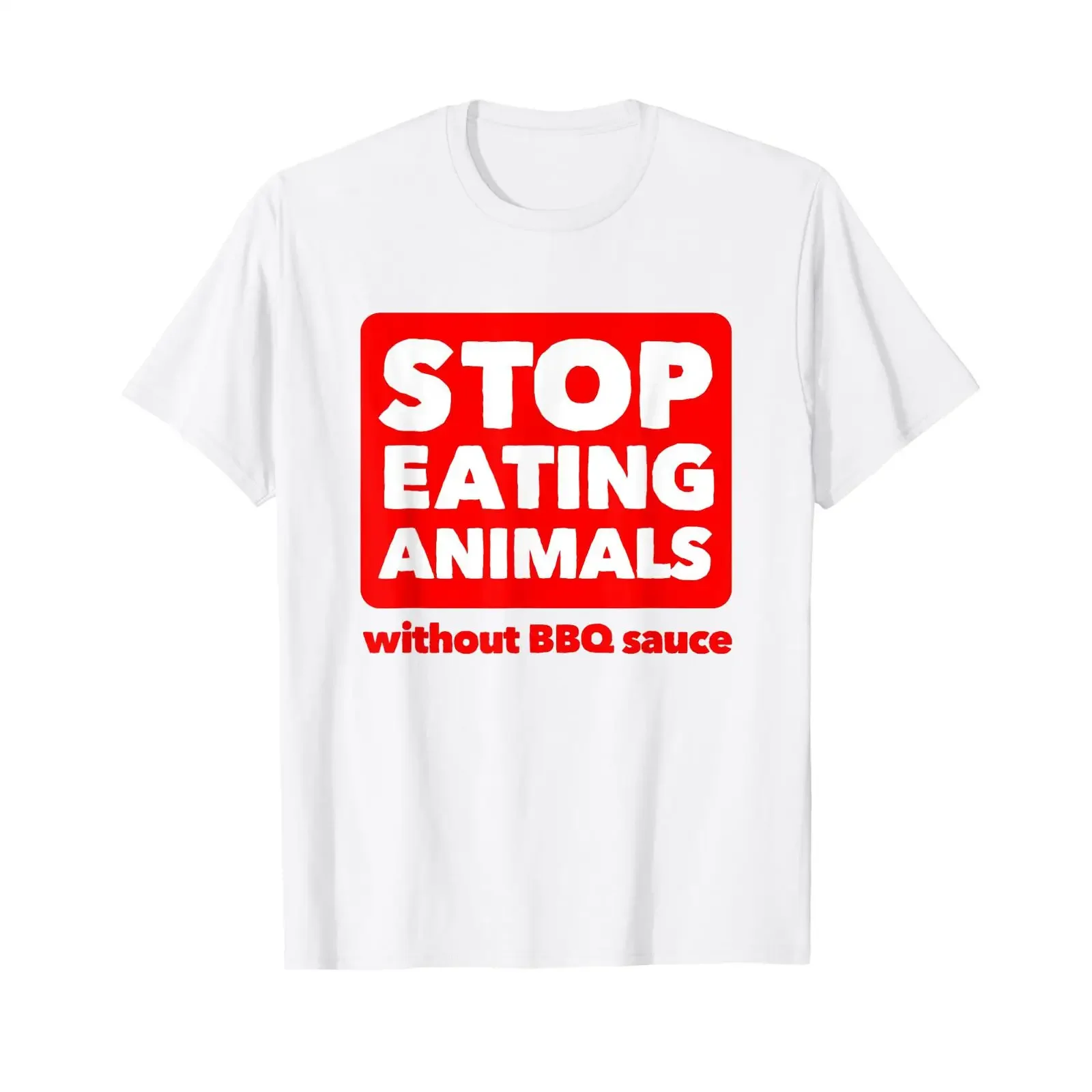 T Shirt with German Text Hörauf Tiere zu essen ohne BBQ Sauce auf Anti Vegan vintage Washed streetwear Soft Comfortable Stylish