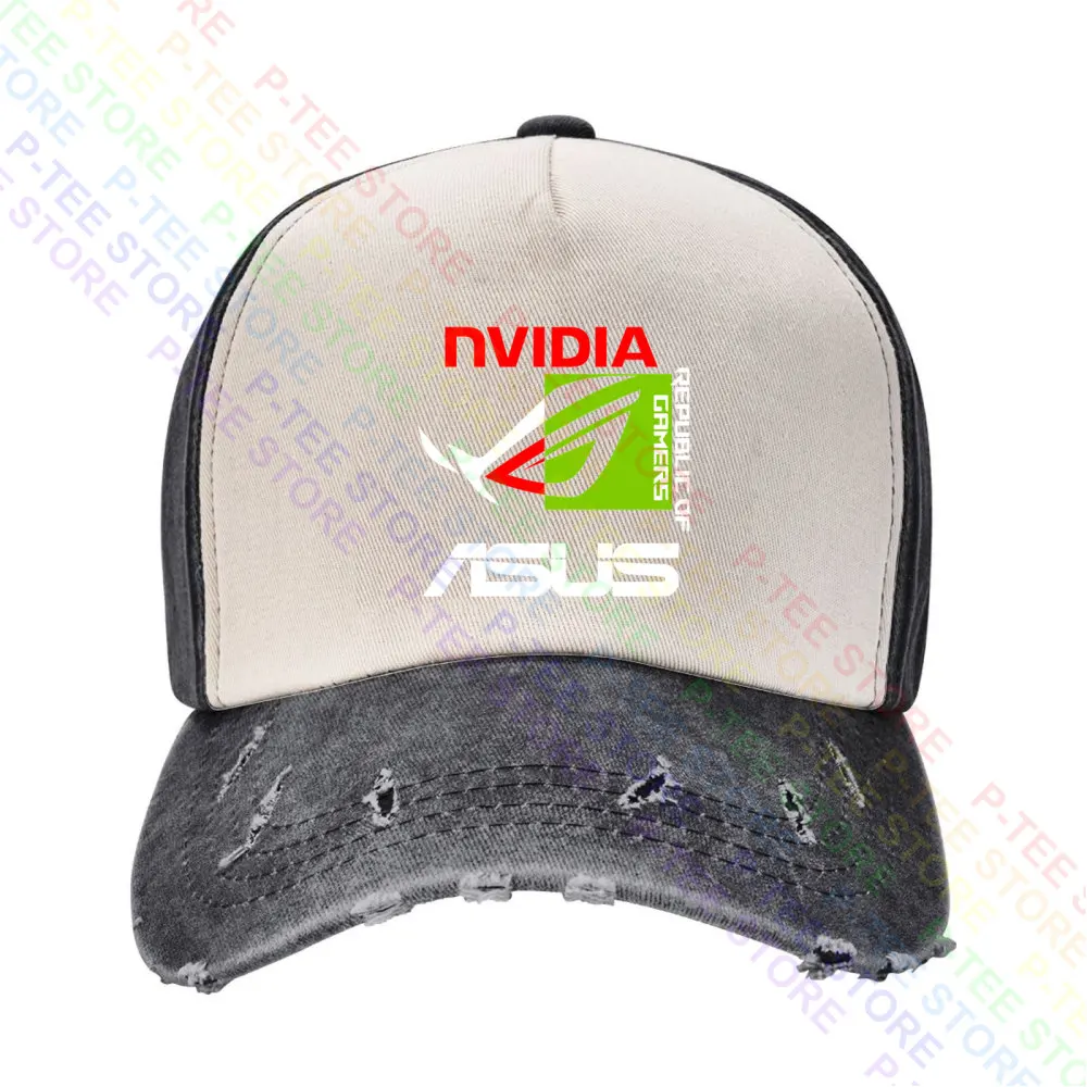 Nvidia X Asus Rog - Republic Of Gamers Lap Pc Baseball Cap Snapback Caps Knitted Bucket Hat