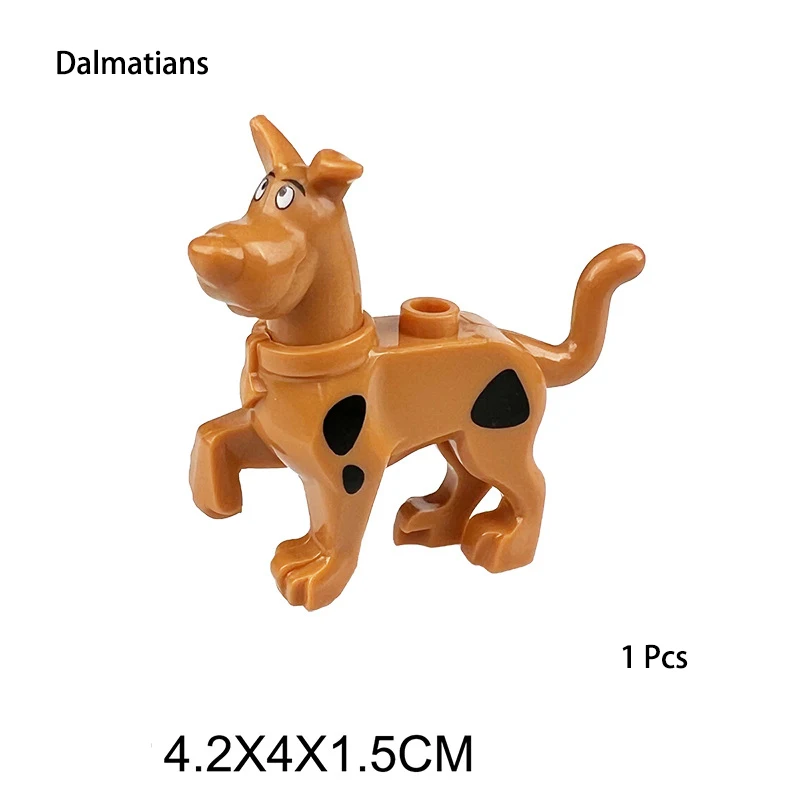 Compatible With LEGO Animals MOC Building Blocks Family Pet Bricks Toys Golden Retriever/French Dou Dog/Spotted Dog