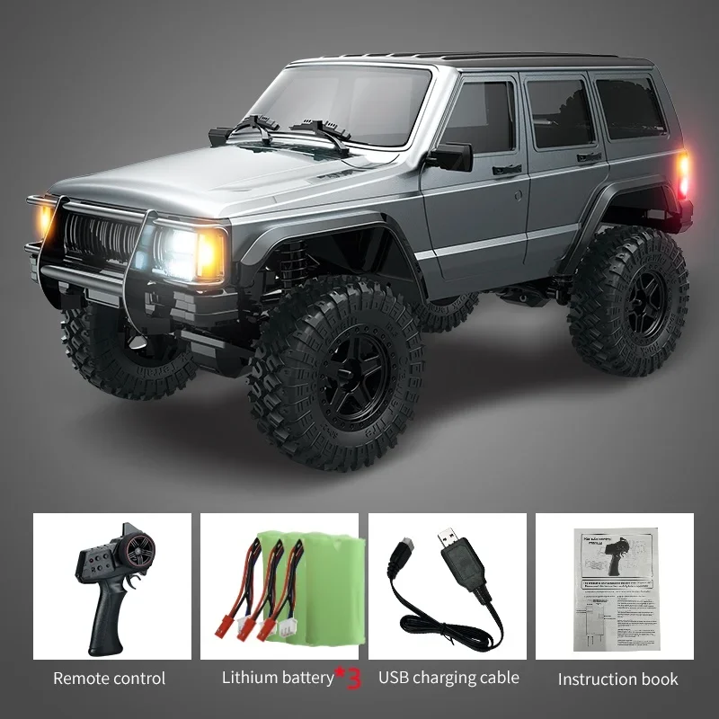 Samochód RC 1/18, zdalnie sterowany 2.4G, terenowy crawler 4WD, elektryczny samochód wspinaczkowy, symulowany Cherokee, pojazd terenowy 4WD.