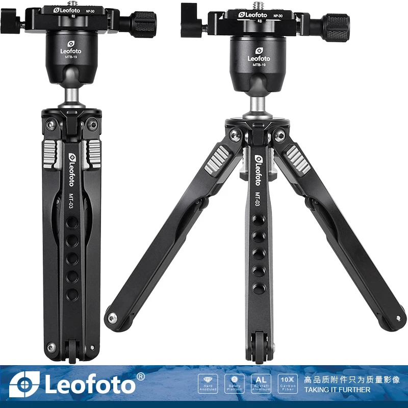 Leofoto MT-03 + +MBC-18 Мини-многофункциональный штатив, портативный настольный набор для фотосъемки на открытом воздухе