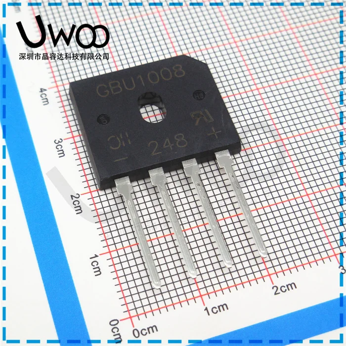 100% Original nuevo GBU1007 1007 10A 1000V GBU-4 KBJ1008G 10A 800V GBU-4