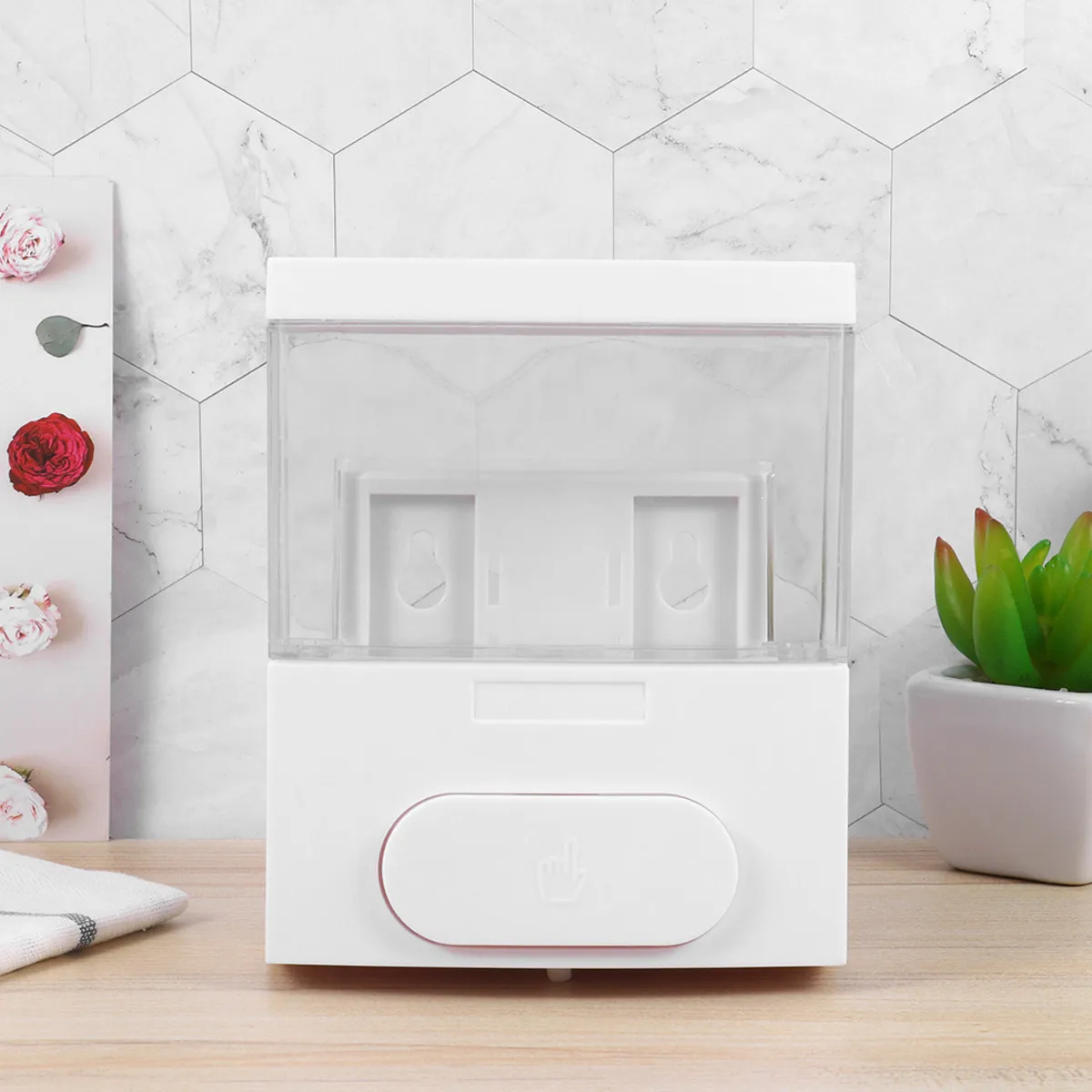 

1Pcs Soap Dispenser Wall-Mounted Large Capacity 300Ml Plastic Liquid Soap Pump for Shower Gel Hand Facial Shampoo Kitchen