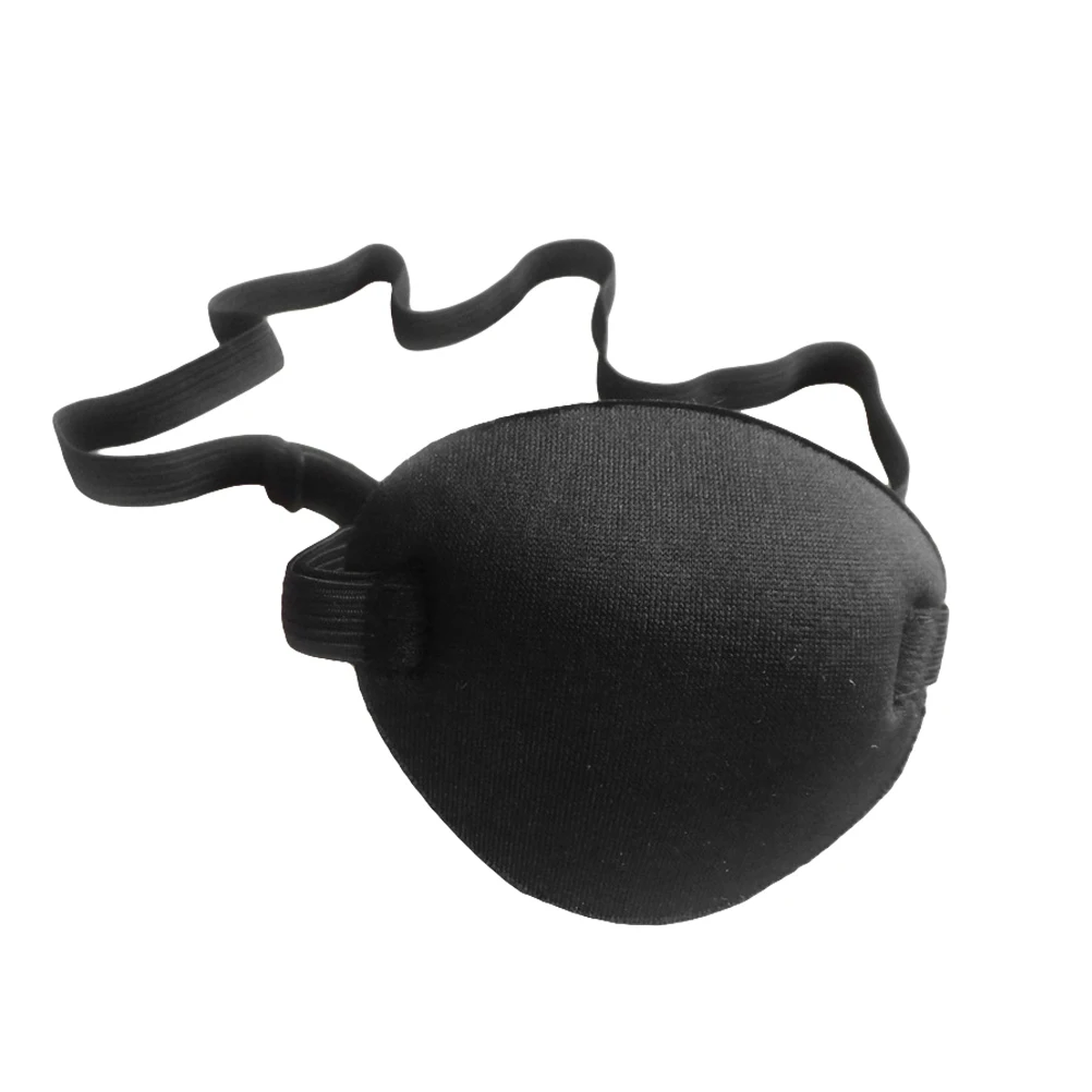 2pcs Pirate Eye Patch Breathable Comfortable Adjustable for Kids Adults Amblyopia Lazy Eye Treatment Cosplay Prop Silk Material