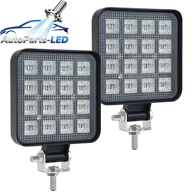 

10pcs Truck Work Lights Square Led Tractor Work Lights IP65 Waterproof Bright Floodlight Modification Lighting For Offroad