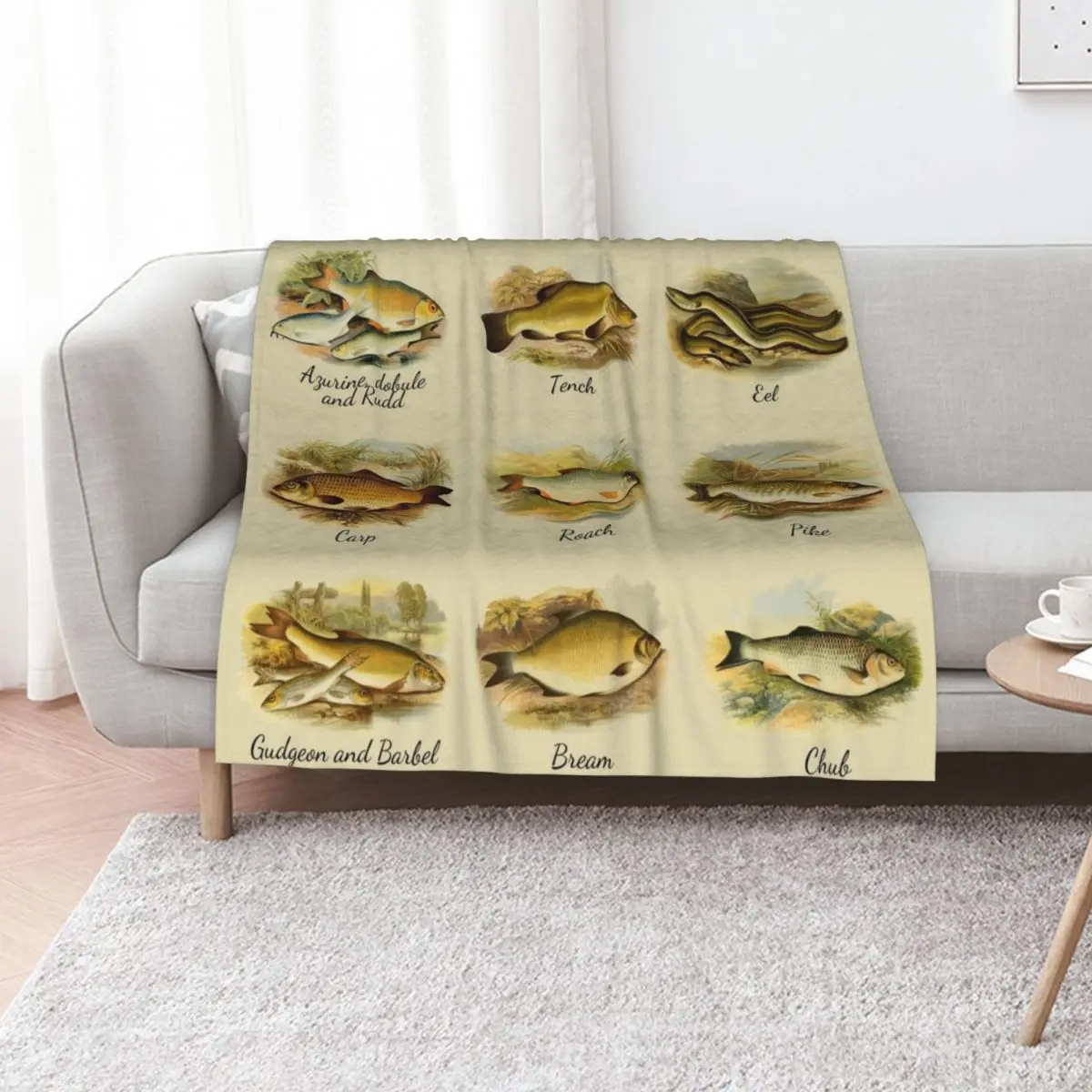 

British Freshwater fish identification ID Throw Blanket For Sofa Thin Picnic valentine gift ideas Bed Blankets