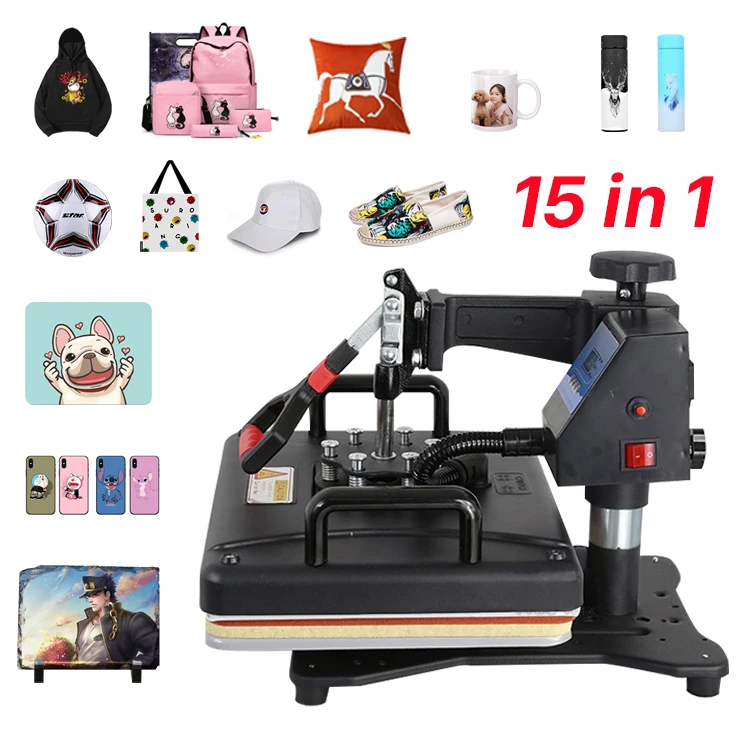 

15 in 1 Heat Press Machine for T-shirts ball pen mug Heat Transfer Sublimation Printer