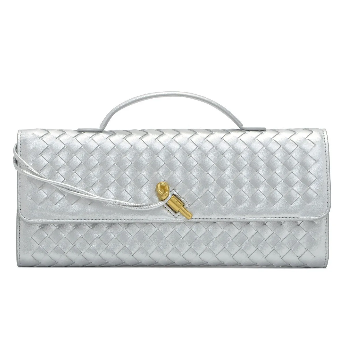 

2025 Woven Baguette Bag Crossbody Clutch, Boho Elegant Shoulder Purse for Women Day to Night Essentials with Magnetic Closure